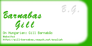 barnabas gill business card