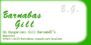 barnabas gill business card